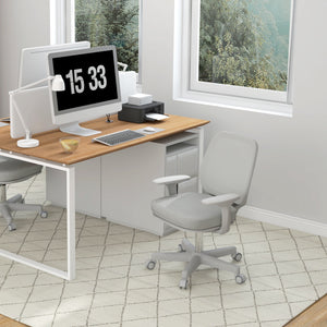 Bürostuhl ergonomisch höhenverstellbar drehbar grau