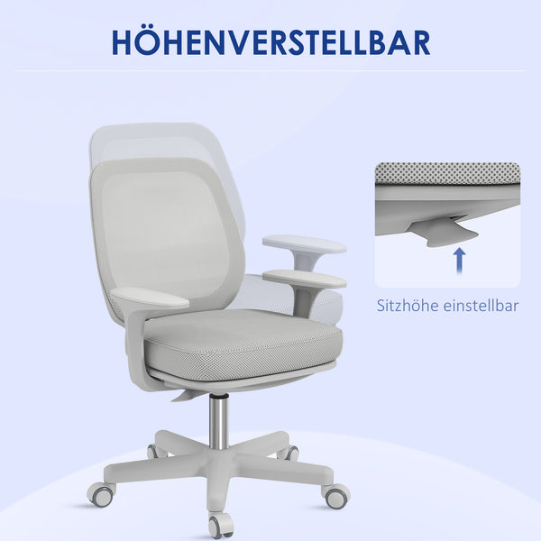 Bürostuhl ergonomisch höhenverstellbar drehbar grau