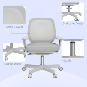 Bürostuhl ergonomisch höhenverstellbar drehbar grau