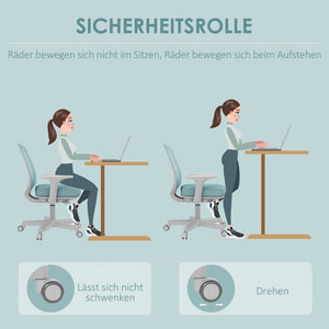 Bürostuhl ergonomisch höhenverstellbar drehbar grün