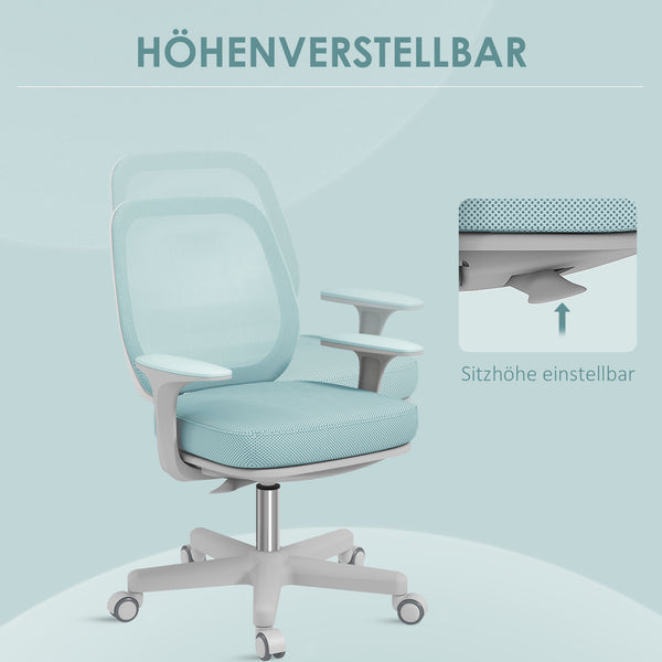 Bürostuhl ergonomisch höhenverstellbar drehbar grün