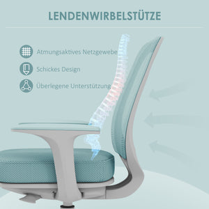 Bürostuhl ergonomisch höhenverstellbar drehbar grün