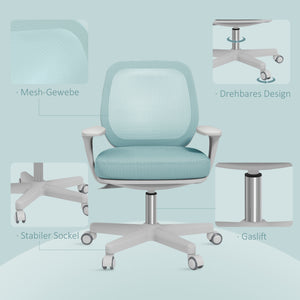 Bürostuhl ergonomisch höhenverstellbar drehbar grün