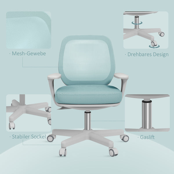 Bürostuhl ergonomisch höhenverstellbar drehbar grün