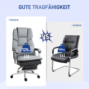 Bürostuhl ergonomisch verstellbar hellgrau schwarz
