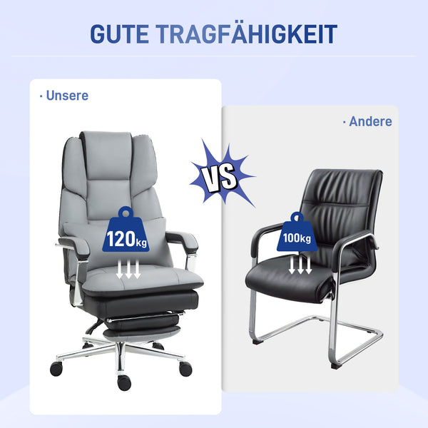 Bürostuhl ergonomisch verstellbar hellgrau schwarz