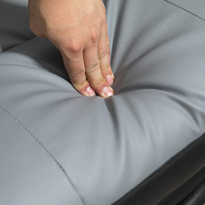 Bürostuhl ergonomisch verstellbar hellgrau schwarz