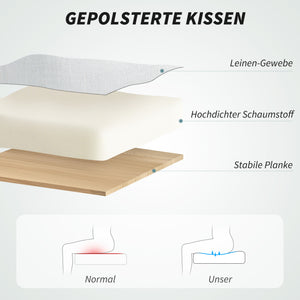 Bürostuhl höhenverstellbar neigbar mit Fussstütze cremeweiss