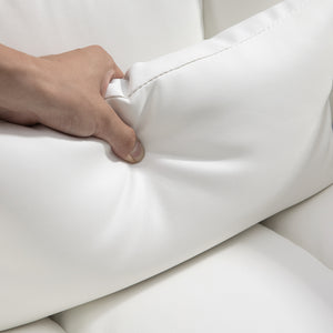 Bürostuhl ergonomisch höhenverstellbar mit Fussstütze weiss