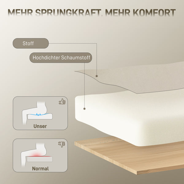 Bürostuhl rollbar Samtoptik mit Goldakzenten cremeweiss