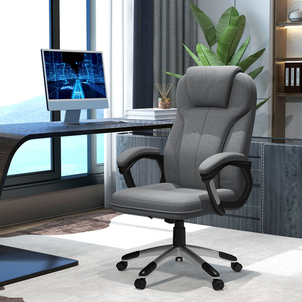 Bürostuhl höhenverstellbar ergonomisch mit Wippfunktion Grau