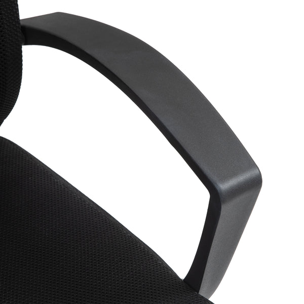 Height-adjustable office chair with tilt function, load capacity up to 120kg, black