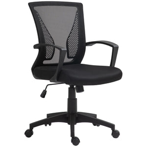 Height-adjustable office chair with tilt function, load capacity up to 120kg, black