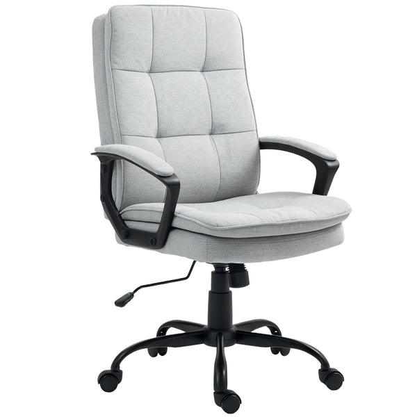 Bürostuhl ergonomisch höhenverstellbar mit Kippfunktion grau
