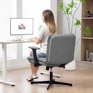 Bürostuhl ergonomisch höhenverstellbar mit klappbaren Armlehnen grau