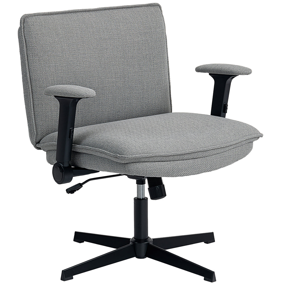 Bürostuhl ergonomisch höhenverstellbar mit klappbaren Armlehnen grau