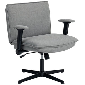 Bürostuhl ergonomisch höhenverstellbar mit klappbaren Armlehnen grau
