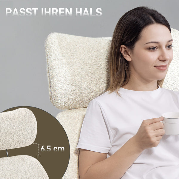 Bürostuhl ergonomisch höhenverstellbar mit Kopfstütze grau weiss