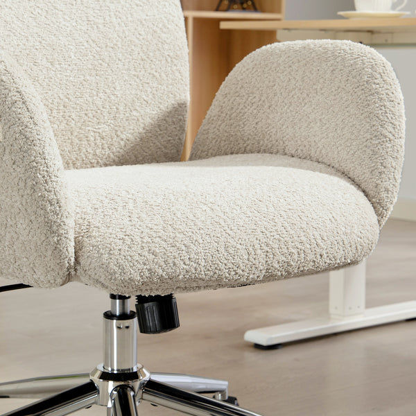 Bürostuhl ergonomisch höhenverstellbar mit Kopfstütze grau weiss