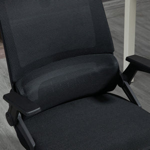 Bürostuhl ergonomisch höhenverstellbar mit Kopfstütze schwarz