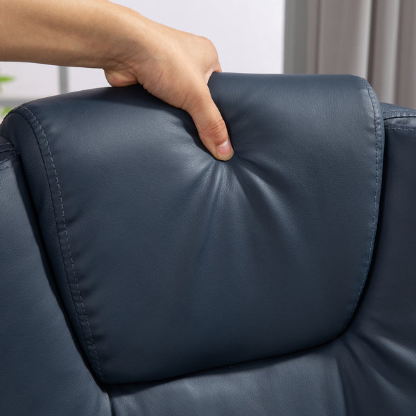 Bürostuhl Massage mit Massagefunktion und Fussstütze Blau
