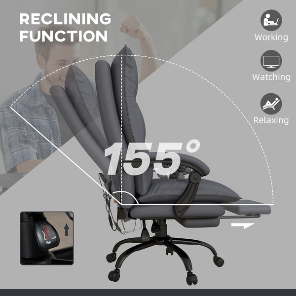Bürostuhl ergonomisch belastbar mit Massage Heizung und Fussstütze