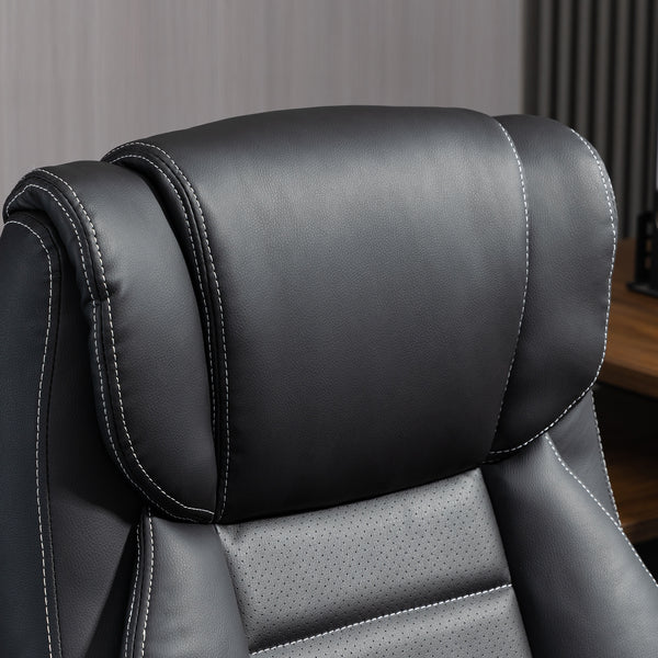 Bürostuhl ergonomisch höhenverstellbar mit Massage schwarz