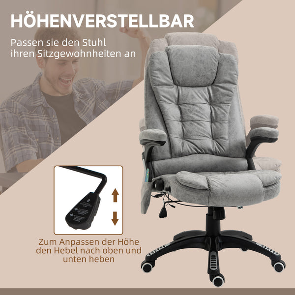 Bürostuhl Massagefunktion höhenverstellbar ergonomisch Grau