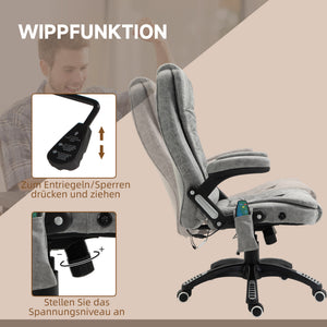 Bürostuhl Massagefunktion höhenverstellbar ergonomisch Grau