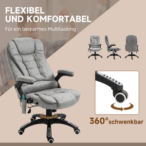 Bürostuhl Massagefunktion höhenverstellbar ergonomisch Grau