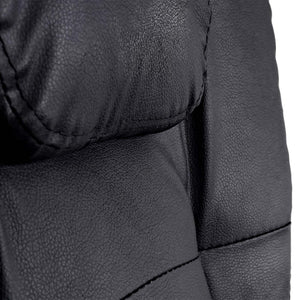 Ergonomischer Bürostuhl mit Fussstütze, Kunstleder, Schwarz