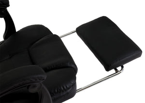 Ergonomischer Bürostuhl mit Fussstütze, Kunstleder, Schwarz