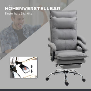 Bürostuhl mit Massagefunktion höhenverstellbar Dunkelgrau
