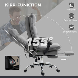 Bürostuhl mit Massagefunktion höhenverstellbar Dunkelgrau