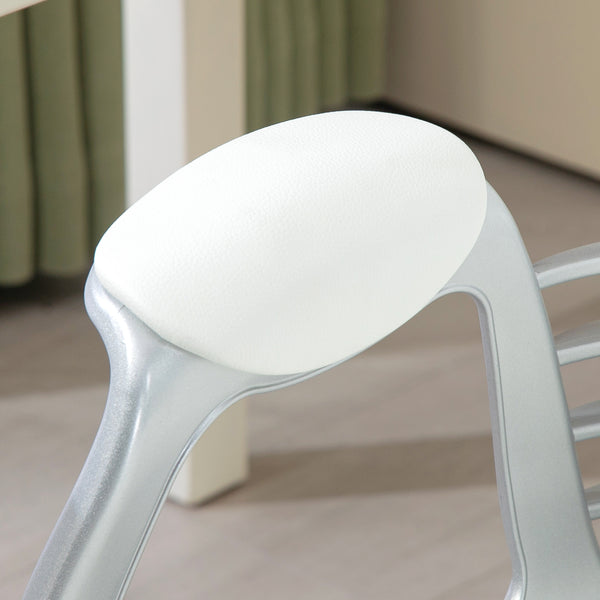Bürostuhl ergonomisch mit Armlehne und Polster weiss
