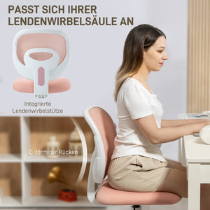Bürostuhl Schreibtischstuhl ergonomisch höhenverstellbar rosa