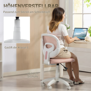Bürostuhl Schreibtischstuhl ergonomisch höhenverstellbar rosa