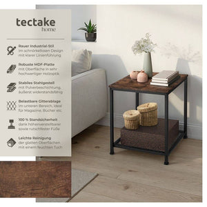 Beistelltisch Derby Industrial Holz dunkel, rustikal