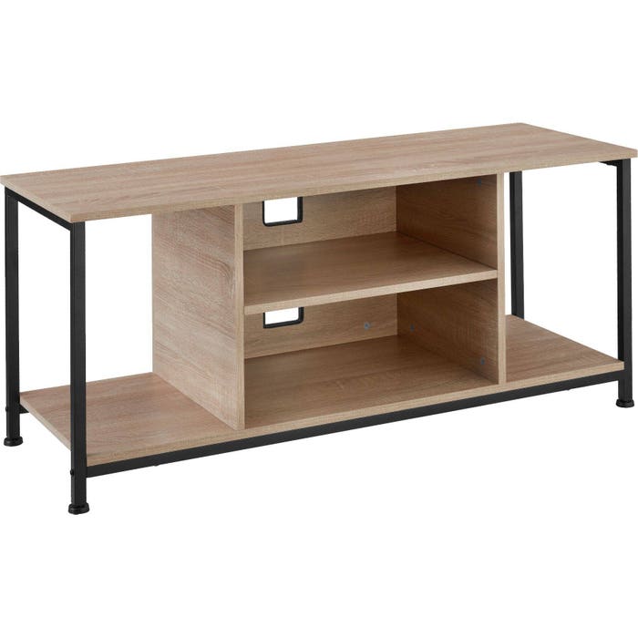 TV-Regal Austin Industrial Holz hell, Eiche Sonoma 110 cm