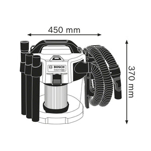 Aspirapolvere senza fili Bosch GAS 18V-10 L (solo utensile) incl. accessori