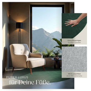 Short pile carpet Soft Zone green Ø 120 cm 