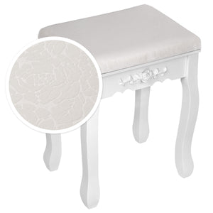 Dressing table with mirror and stool in antique look