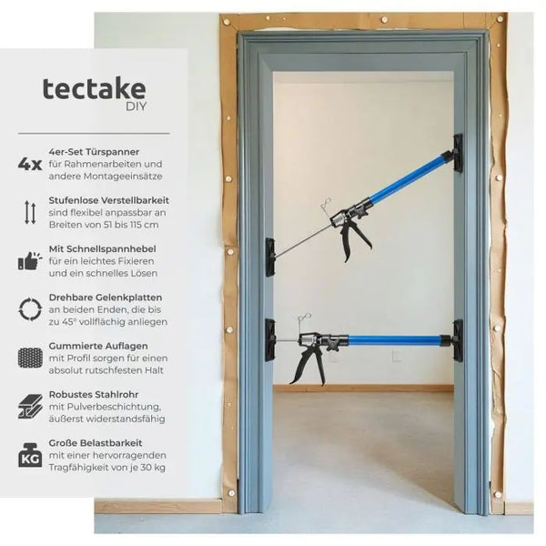 4er Set Türspanner blau 51 - 115 cm