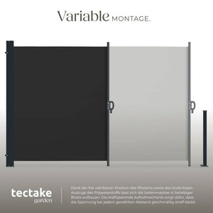 Seitenmarkise schwarz 300 x 200 cm
