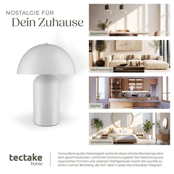 Retro-Tischlampe Kade weiss