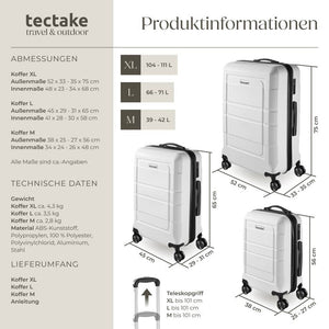 Reisekofferset Brice weiss