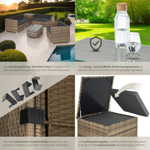 Rattan Lounge Pisa, natur