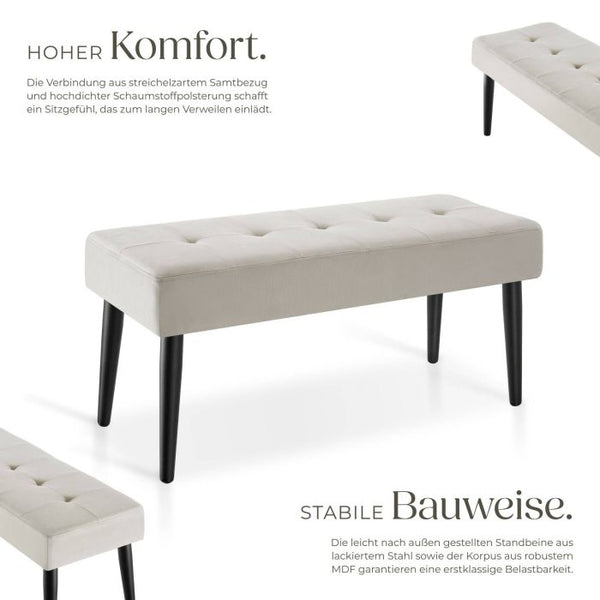 Sitzbank Glora Samtoptik taupe