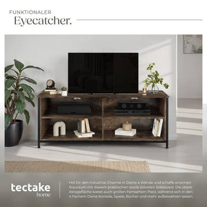 Sideboard Navan 147x41x60,5cm Industrial dunkelbraun