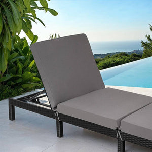 Rattan Sonnenliege Sofia schwarz